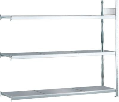 Schulte Lagertechnik Weitspannregal Anbauregal WS2000 aus Stahl in Silber, H x B x T: 200 x 225 x 60 cm - Bild 1