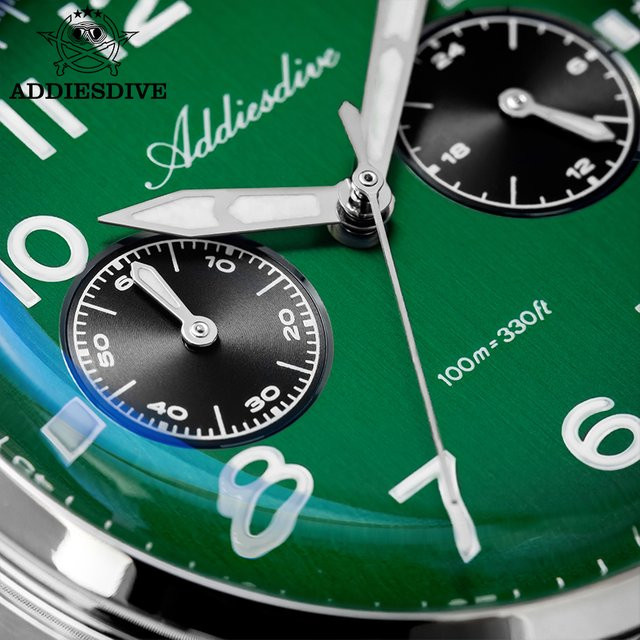 ADDIESDIVE Chronograph, Edelstahl, Blau, Quarz, Herren - Bild 1