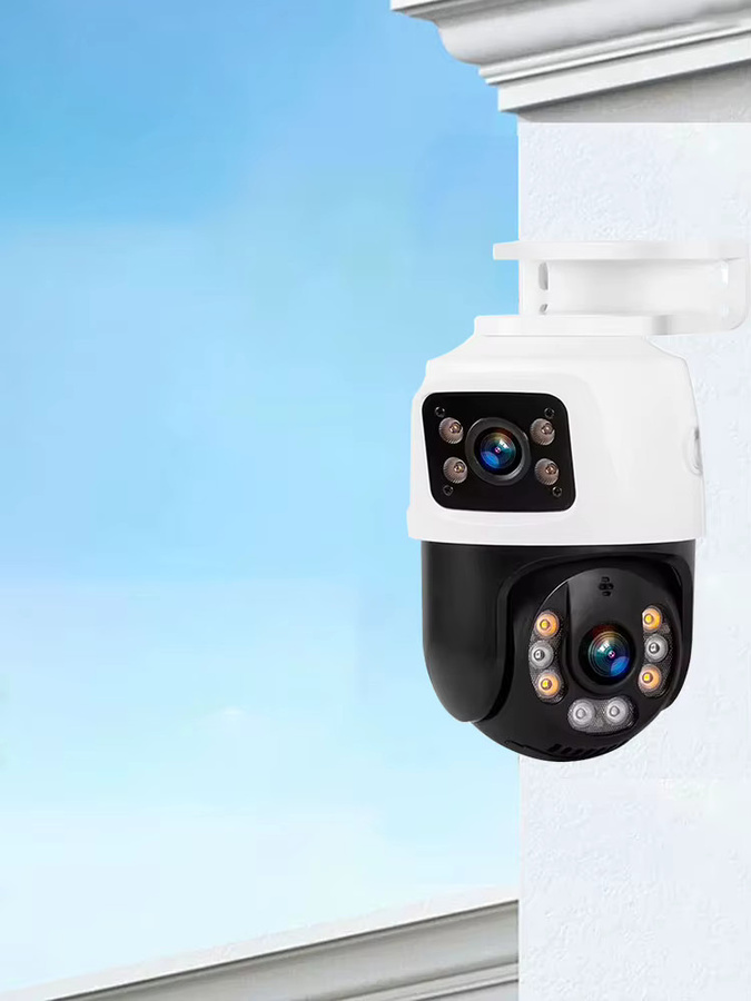 Xmeye 4K Dual Objektiv PTZ IP Kamera mit 8MP PoE, Outdoor CCTV Überwachungskamera mit Zwei-Wege-Audio und Personenerkennung, Weiß - Bild 7