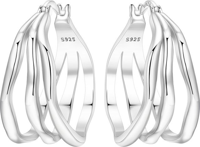 CYCUFF Creolen 925 Silber, drei Kreise, Damen - Bild 1