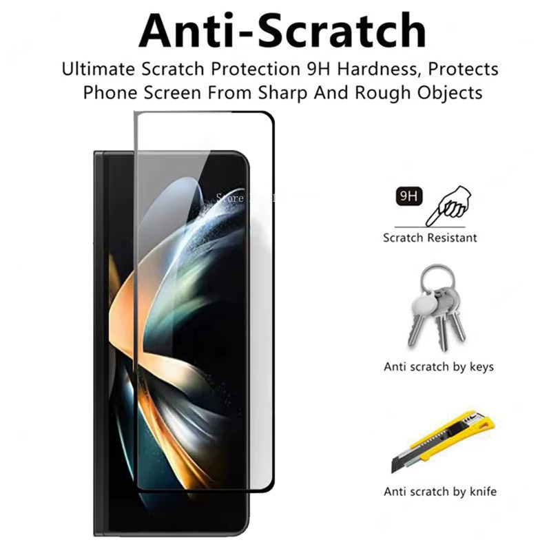 3er-Set gehärtetes Schutzglas für Samsung Galaxy Z Fold 5, Z Fold 4 und Z Fold 3, transparent - Bild 2