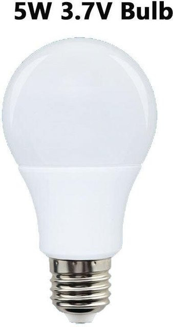 YJMP Super Lighting E27 LED Niederspannungs-Glühbirne 3.7V 5W Kugelförmige Energiesparlampe in Weiß - Bild 1