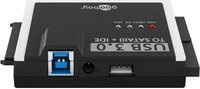 goobay USB 3.2 Gen 1 Festplattenadapter für IDE und SATA mit USB-C Anschluss, Schwarz - Bild 1