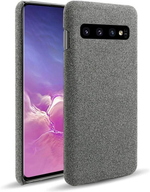 Ultradünne Stoffhülle für Samsung Galaxy S10, S10 Plus und S10e in Grau - Bild 1