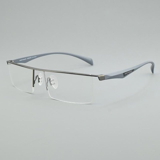 TAG Hezekiah Korrektionsbrille, Halbrand, Titan, rectangular, white, Unisex - Bild 1