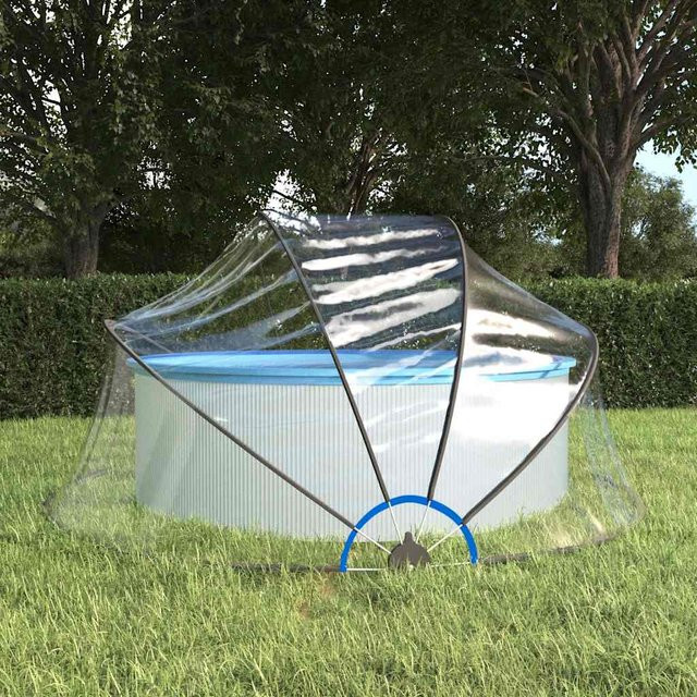 vidaXL Pool-Kuppel rund aus transparentem PVC, Durchmesser: 315 cm, Höhe: 158 cm - Bild 2