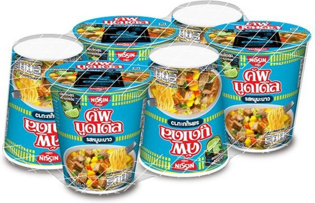 Nissin Cup Noodle Instant-Nudeln Schweinefleisch und Limette 6 x 77 g - Bild 1