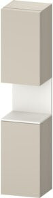 Duravit Hochschrank Qatego Eckschrank mit 2 Türen in Weiß Matt, B/T/H: 40 x 36 x 176 cm - Bild 1