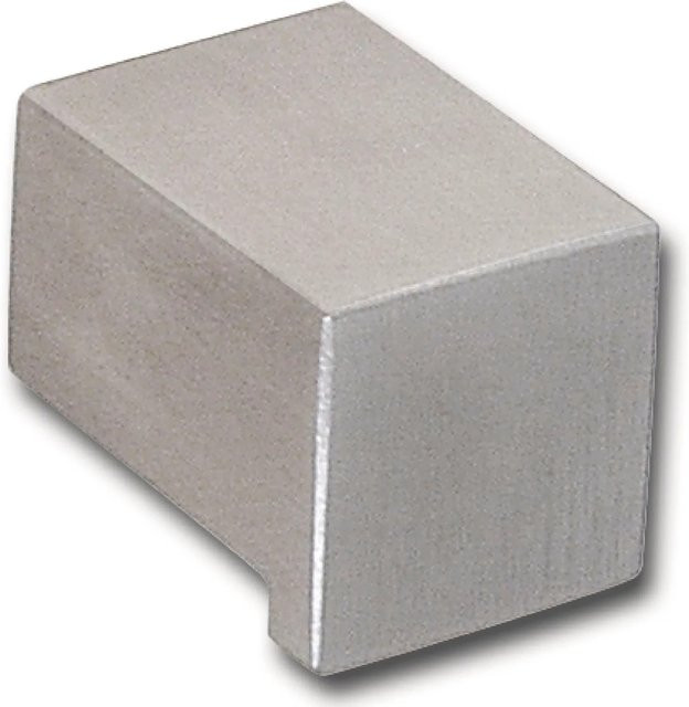 Technik Team Möbelknopf Europa Edelstahl Gebürstet Silber, Breite: 16 mm, Tiefe: 25 mm - Bild 1