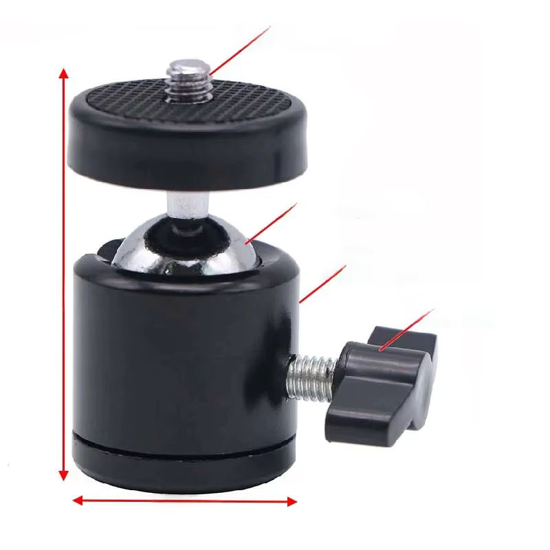 Fomscvka Stativadapter mit 1/4 Zoll Schraubenloch für Kameraköpfe und LED-Lichthalterungen, Schwarz - Bild 7