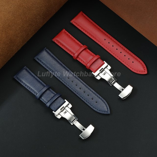 luffyte Uhrenarmband Leder, Schmetterlingsschnalle, Damen - Bild 1