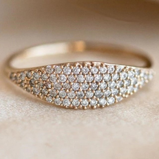 Huitan Ring, Gold, Zirkonia, Messing, Damen - Bild 1