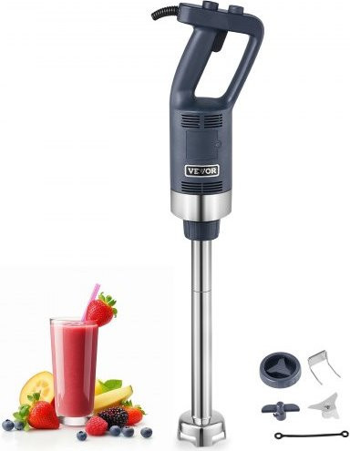 VEVOR Kommerzieller Stabmixer mit 500 W Leistung, Schwarz, Edelstahlklinge, stufenlose variable Geschwindigkeit für Suppen, Saucen und Kartoffelpüree - Bild 1