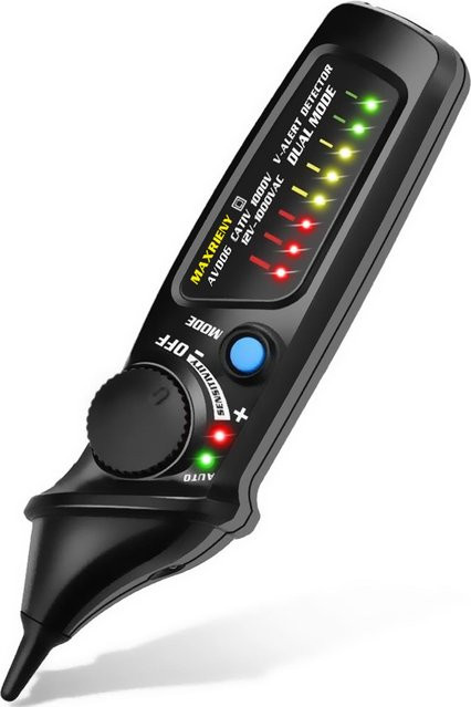 MAXRIENY AVD06 Dual-Mode Wechselspannungsdetektor berührungsloser Schaltkreistester 12 V/48 V bis 1000 V in Schwarz - Bild 1