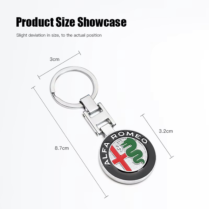 Schlüsselanhänger Alfa Romeo, Metall, Unisex - Bild 2