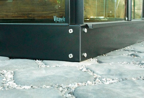 Vitavia Fundamentrahmen Venus 6200 aus verzinktem Stahl in Schwarz, B/H/T: 16 x 13,5 x 197,5 cm - Bild 2
