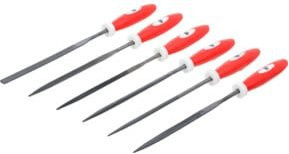 BGS Do it yourself Nadelfeilen-Satz 6-teilig in Rot, Länge: 140 mm - Bild 1