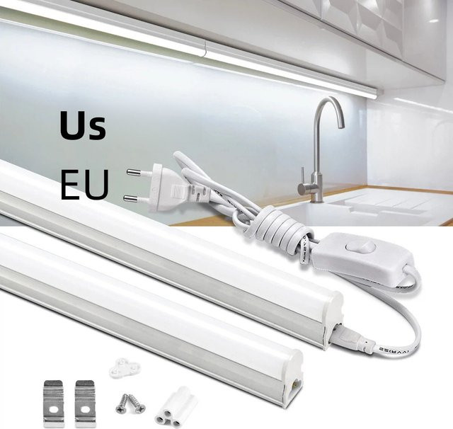 Gyarfas T5 LED Leuchtstoffröhre Tandem-Typ in Kaltweiß mit hoher Farbwiedergabe, Länge: 30 cm - Bild 1