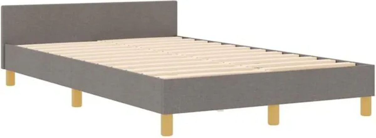 Polsterbett mit Kopfteil vidaXL in Taupe Meliert, B/T/H: 120 x 190 cm - Bild 1
