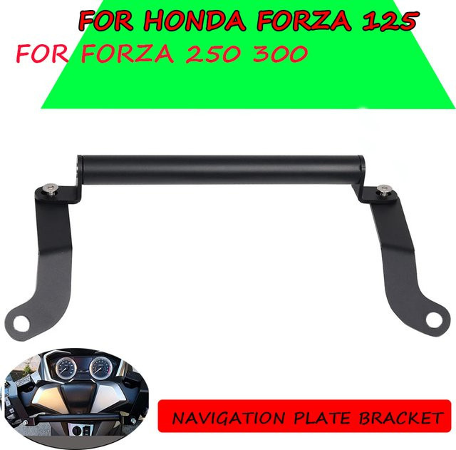 S2R Handyhalterung und GPS Navigation Platte für Honda Forza 125 250 300 in Schwarz - Bild 1