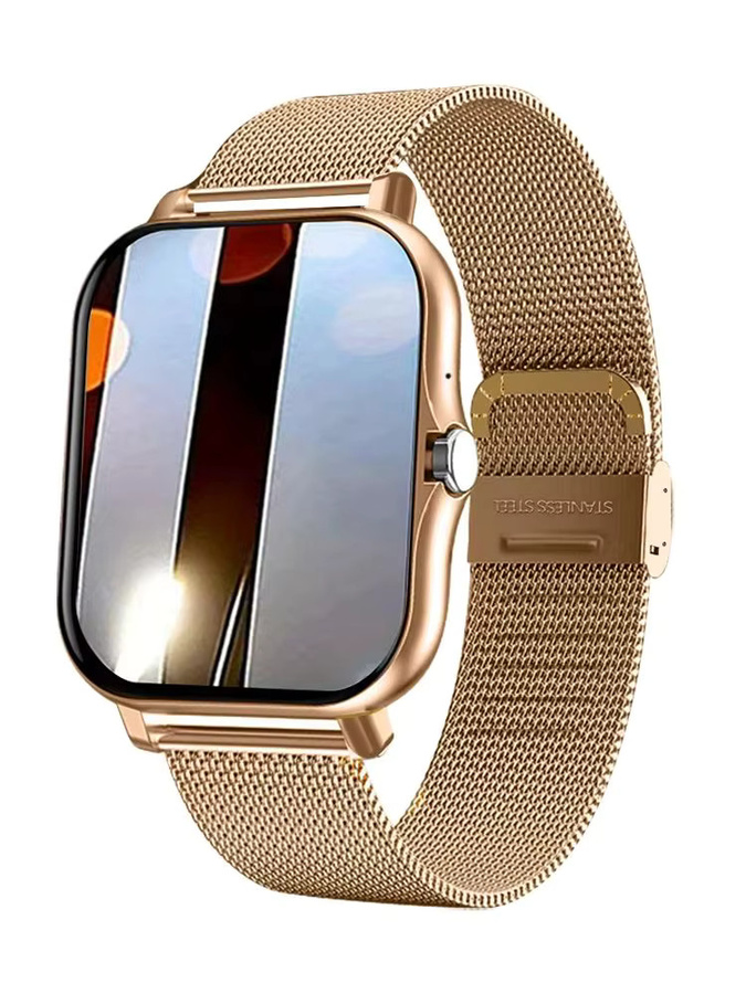 SIMSONLAB Smartwatch mit 1,44 Zoll HD-Bildschirm, Blutsauerstoff- und Blutdruckmessung, Schlafüberwachung und Bluetooth-Anruffunktion in Pink - Bild 6