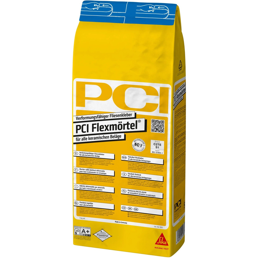 PCI Flexmörtel Fliesenkleber Zementbasis grau oder gelb 5 kg - Bild 2