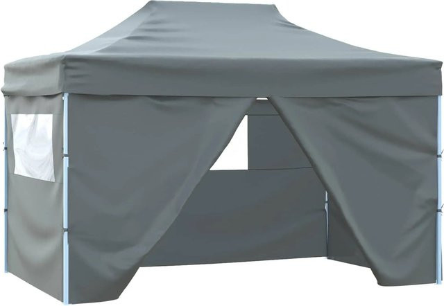 vidaXL Party-Zelt aus Oxford-Stoff und Stahl in Anthrazit B: 280 cm, T: 410 cm, H: 315 cm - Bild 1