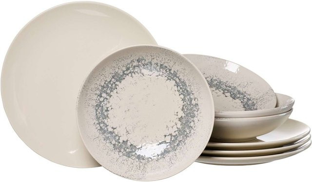 Ritzenhoff & Breker Tafel-Set Cecina aus Keramik, 8er Set, Beige Grey White - Bild 1