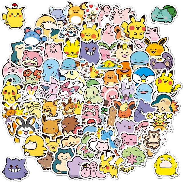 TAKARA TOMY Pokémon Aufkleber, Pikachu, Bunt / Mehrfarbig - Bild 1