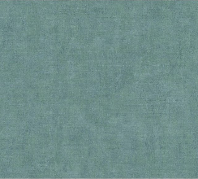 A.S. Création Vliestapete Uni Matt in Petrol Blau Grün mit leichter Struktur und FSC-Zertifizierung - Bild 1