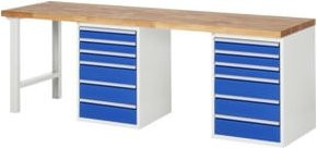 Rau Werkbank 7515A8 mit 12 Schubladen, Multicolor, B/T/H: 250 x 70 x 89 cm - Bild 1