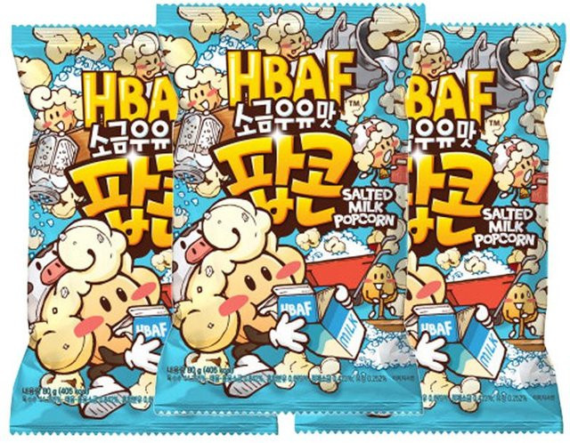 HBAF Gewürztes Popcorn Salted Milk 3 x 80 g - Bild 1