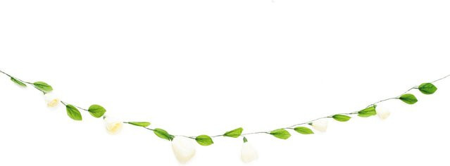 Rico Design Papierblumen Girlande in Creme und Beige, Länge: 160 cm - Bild 1
