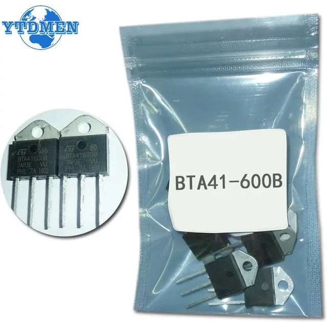 YTDMEN BTA41-600B Triac Regler 40A 600V in Schwarz, 5er Pack - Bild 1