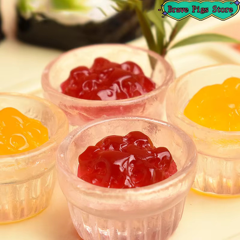 GCDHome Miniatur-Lebensmittel-Spielszene, Mini-Erdbeermarmelade, Mango, 10-teiliges Set - Bild 2