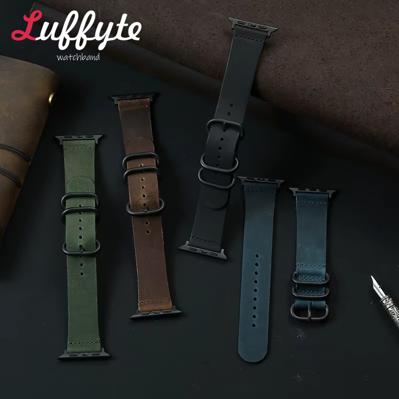 luffyte Uhrenarmband Leder, Vintage, Herren - Bild 1