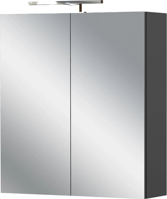 Germania Spiegelschrank Arcena in Graphit mit integrierter LED-Beleuchtung und Soft-Close-Türen, B/H/T: 60 x 71 x 23 cm - Bild 1