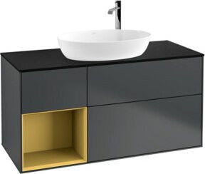 V&B Waschtischunterschrank Finion mit Wandbeleuchtung, Breite: 120 cm, Tiefe: 50,1 cm, Höhe: 50,1 cm, lackiert - Bild 1