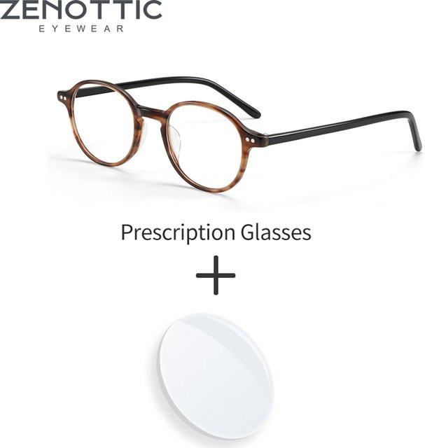 ZENOTTIC Korrektionsbrille, rund, Vollrand, Acetat, Unisex - Bild 1