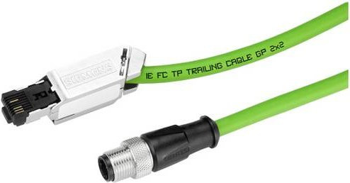 Siemens 6XV18715TH20 Sensor-Aktor-Steckverbinder, konfektioniertes Cat5e Ethernet LAN Kabel, grün - Bild 1