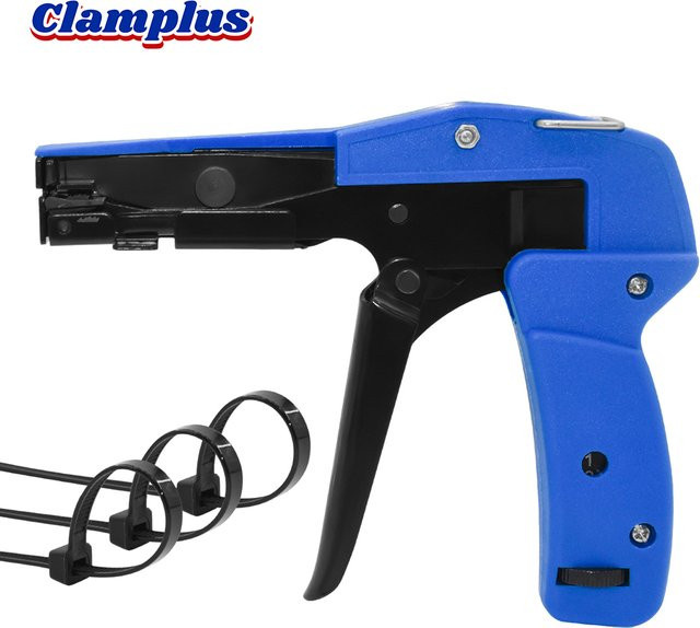 CLAMPLUS Hs-600A Zangenbefestigungs- und Schneidwerkzeug für Nylon-Kabelbinder, Blau, Breite: 2,4–4,6 mm - Bild 1