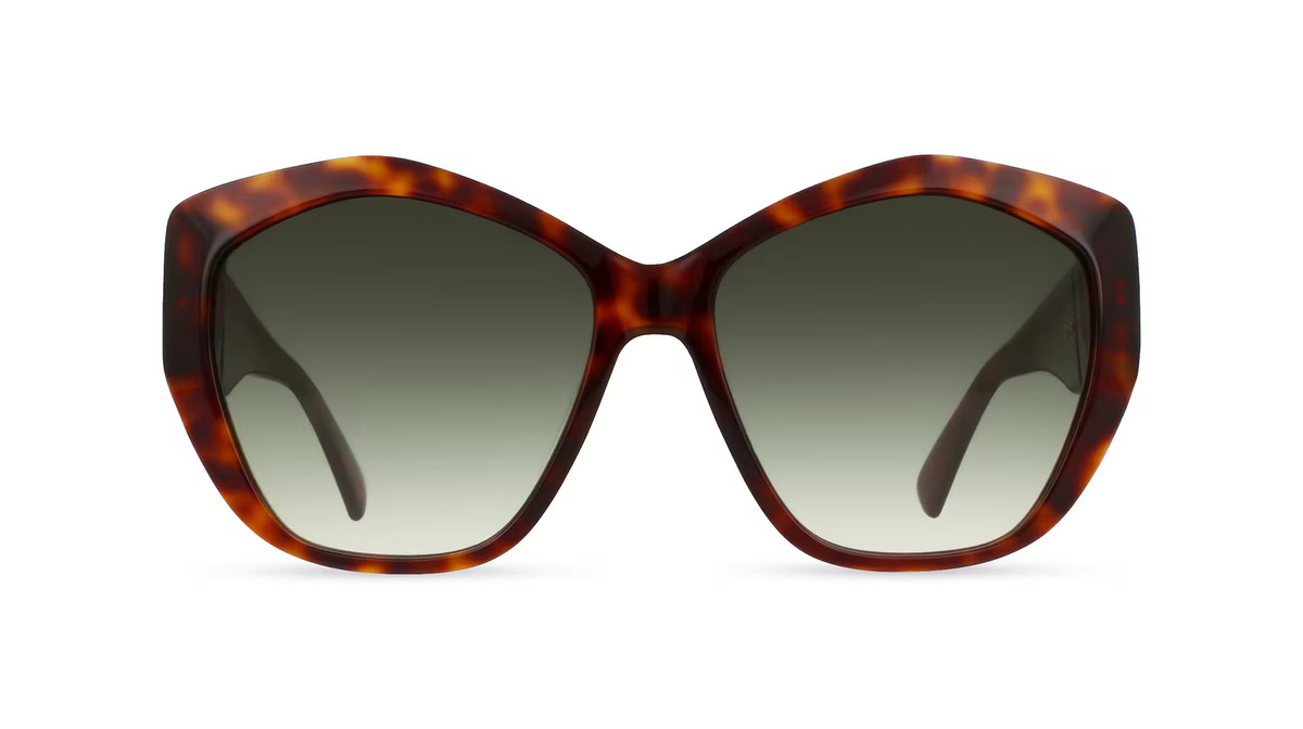Longchamp LO712S Sonnenbrille Butterfly, Vollrand, Kunststoff, Unisex, braun, grün - Bild 1