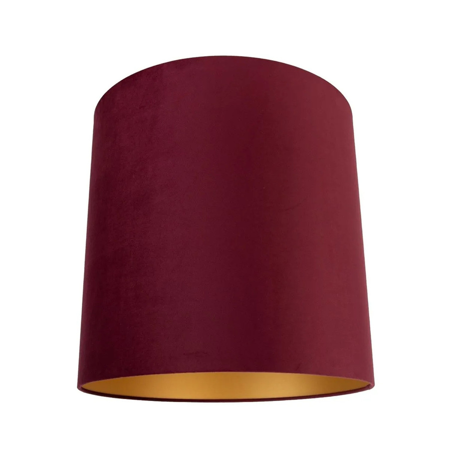 QAZQA Samt Lampenschirm Zylinder in Rot mit goldener Innenseite, E27, Durchmesser: 40 cm, Höhe: 40 cm - Bild 2