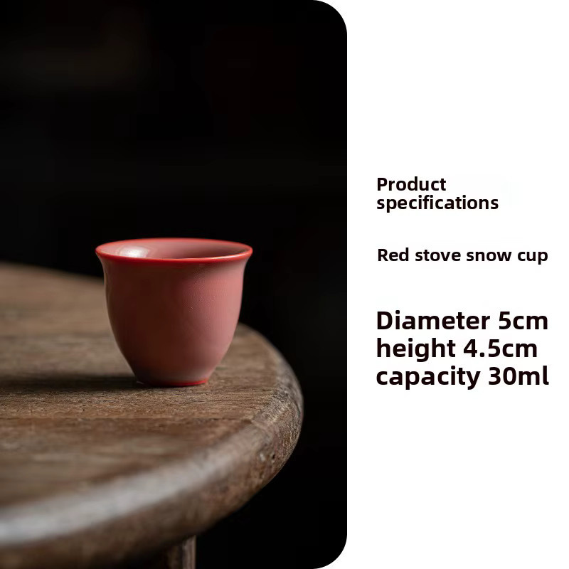 Handgefertigte chinesische Keramik-Teetasse für Gongfu-Tee in Rosa, Grün und Seladon auf rotem Ton - Bild 5