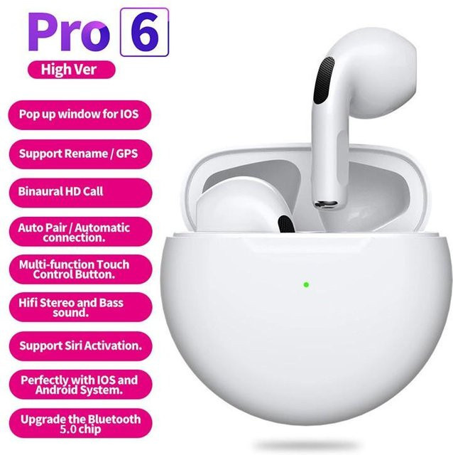 JQIQLY Drahtlose Bluetooth 5.0 In-Ear Kopfhörer mit HIFI-Stereo-Sound und Noise Cancelling sowie Mikrofon in Weiß - Bild 1