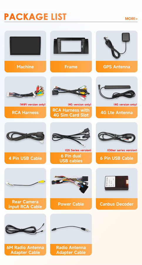 OSSURET Android 14 Autoradio mit GPS, Octa Core 6115, 4G-LTE, WLAN und Bluetooth für BMW 5er E39, X5 E53 und M5 in Schwarz - Bild 6
