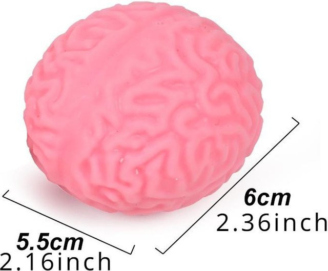 BC Pet Supplies Lustiger Gehirn-Squishy Quetschball, rosa - Bild 1