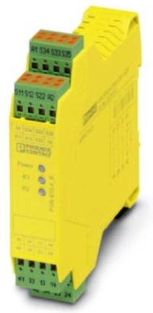 Phoenix Contact Sicherheitsrelais PSR-SPP-24UC/ESL4/3X1/1X2/B, Farbe: Gelb, Betriebsspannung: 24 V/DC, 24 V/AC, 3 Schließer, B/H/T: 22,5 x 112 x 114,5 mm - Bild 1