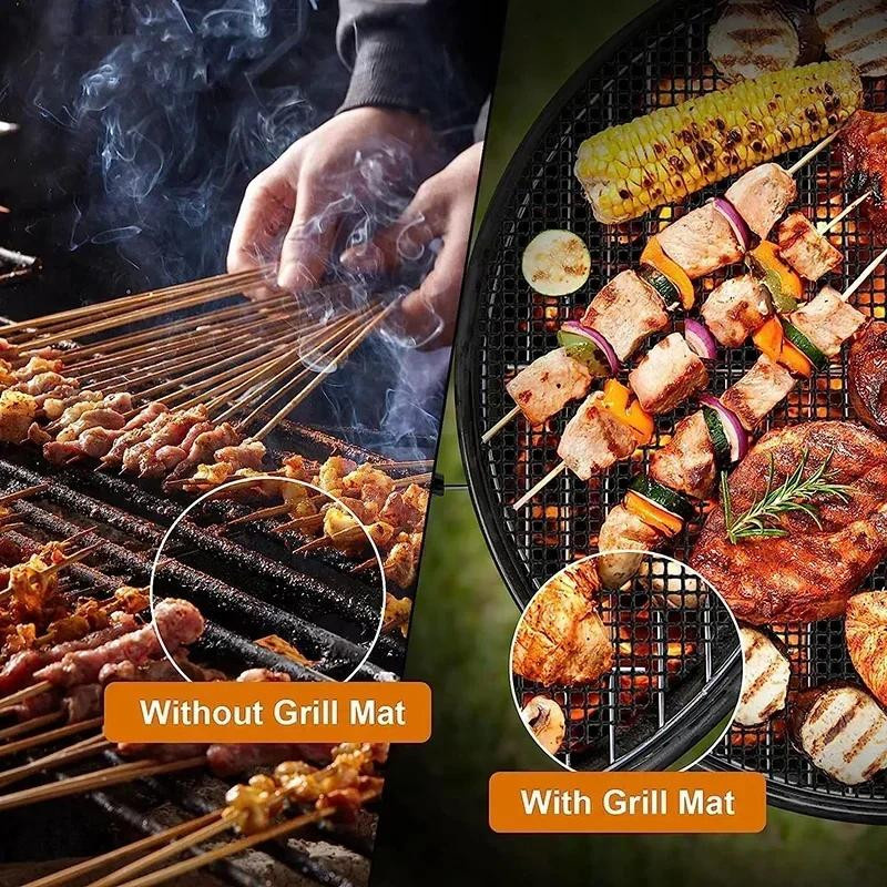 Antihaft-Grillmatte aus Glasfaser in Schwarz für Grill und Ofen - Bild 3