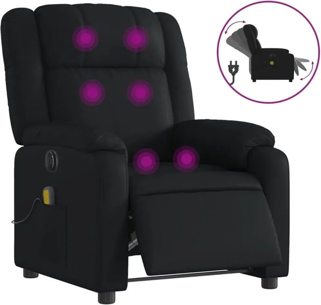 vidaXL Massagesessel Elektrisch Schwarz Kunstleder Modell 10 - Bild 1